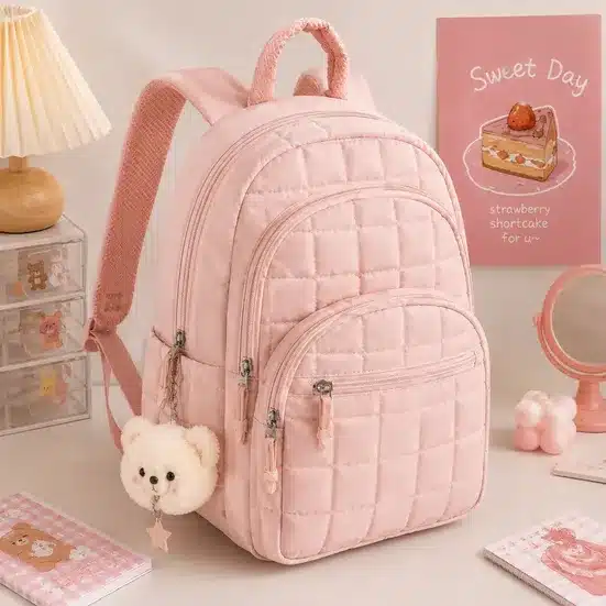 Lightweight Quilted Travel Backpack