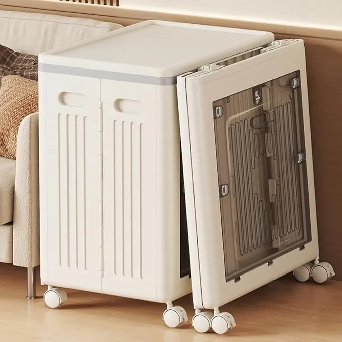 Foldable Storage Cabinet with Wheels