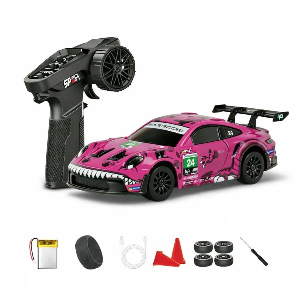 Pink Remote Control Drift Racing Car