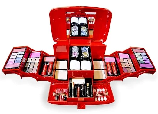 Red All-in-One Makeup Kit Box